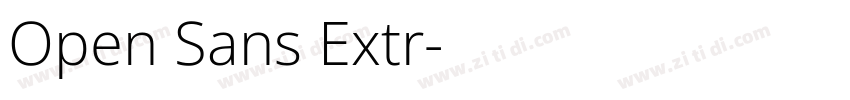 Open Sans Extr字体转换